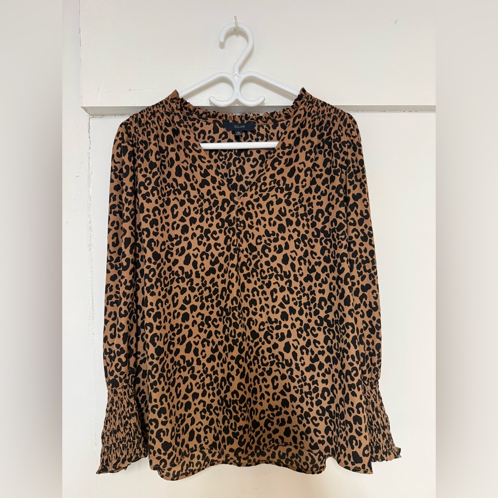 Eclair Leopard Print Blouse